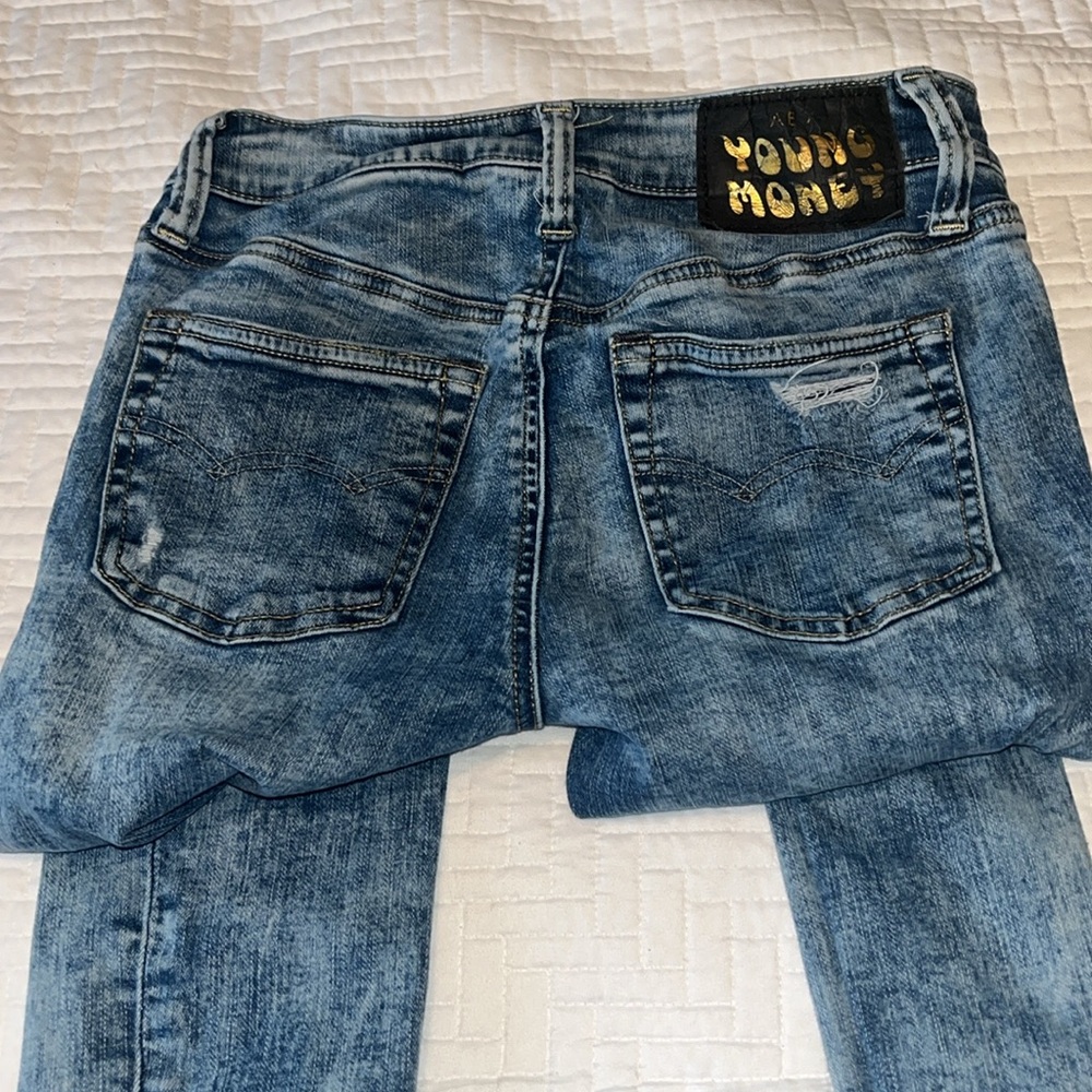 American Eagle Ne(x)t Level AirFlex Ripped Slim Jeans, Size 26x28 - Picture 2 of 6